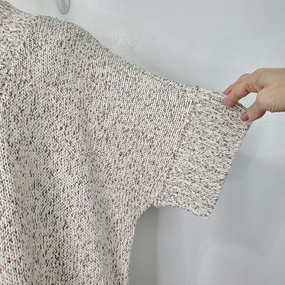 Naturals d & co. Open Front Chunky Knit Short Sleeve Tunic Cardigan NWOT Size 1X - Picture 12 of 16